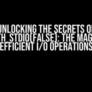 Unlocking the Secrets of Sync_with_Stdio(false): The Magic Behind Efficient I/O Operations